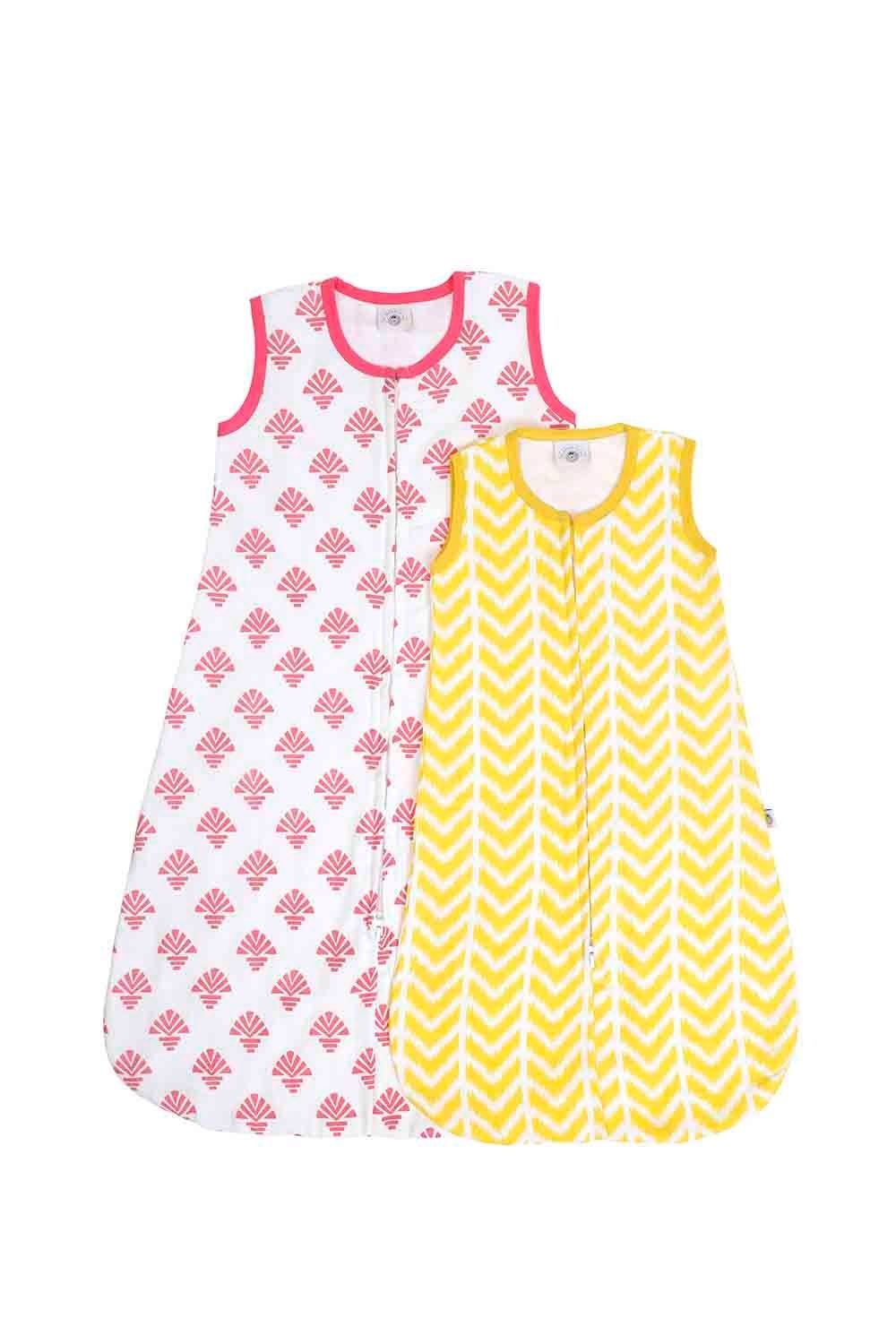 Mi Dulce An'ya - Organic Muslin Geometric Printed Baby Sleeping Bags - Pack of 2