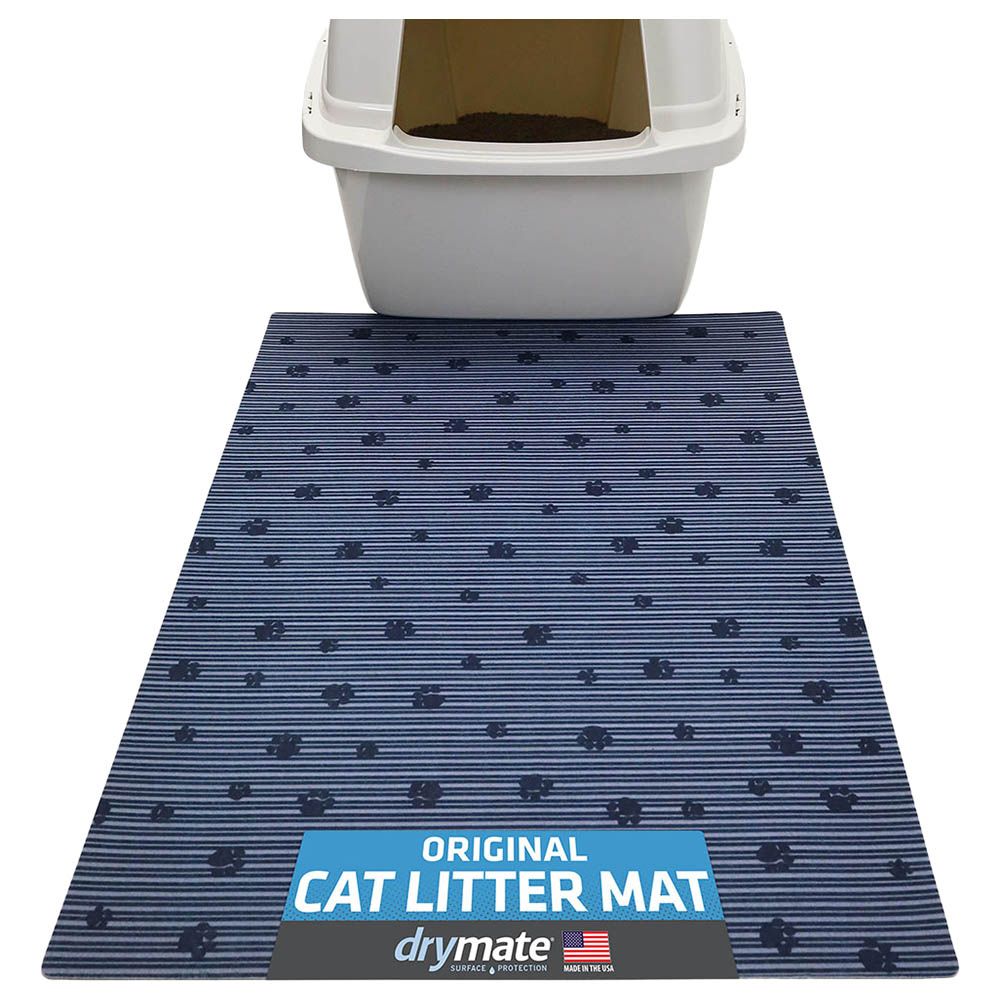 Drymate - Striped Cat Litter Mat - Grey/Black - 71x91 cm