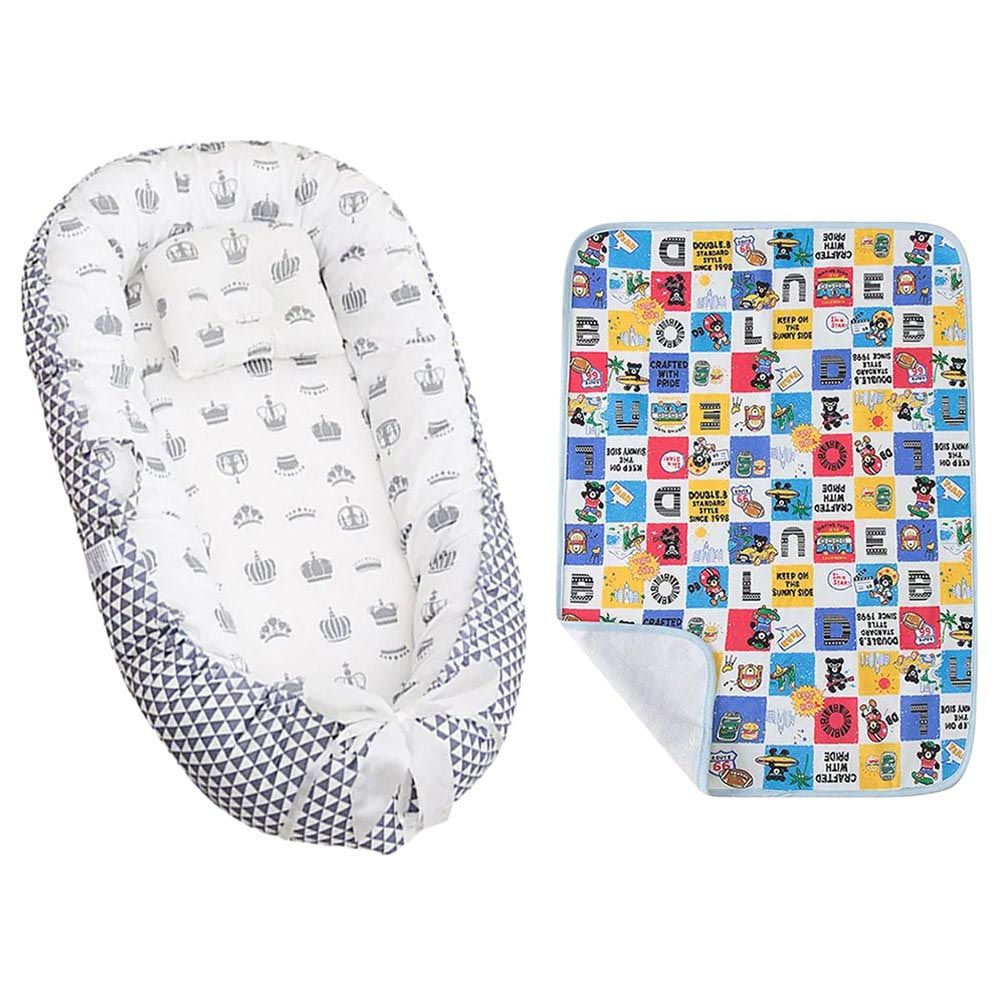 Star Babies - Baby Sleeping Pod With Reusable Changing Mat - Grey