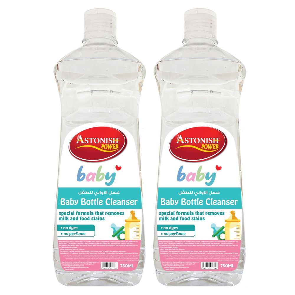 New Astonish Power - Baby Bottle Cleanser - Pack of 2 - 750ml