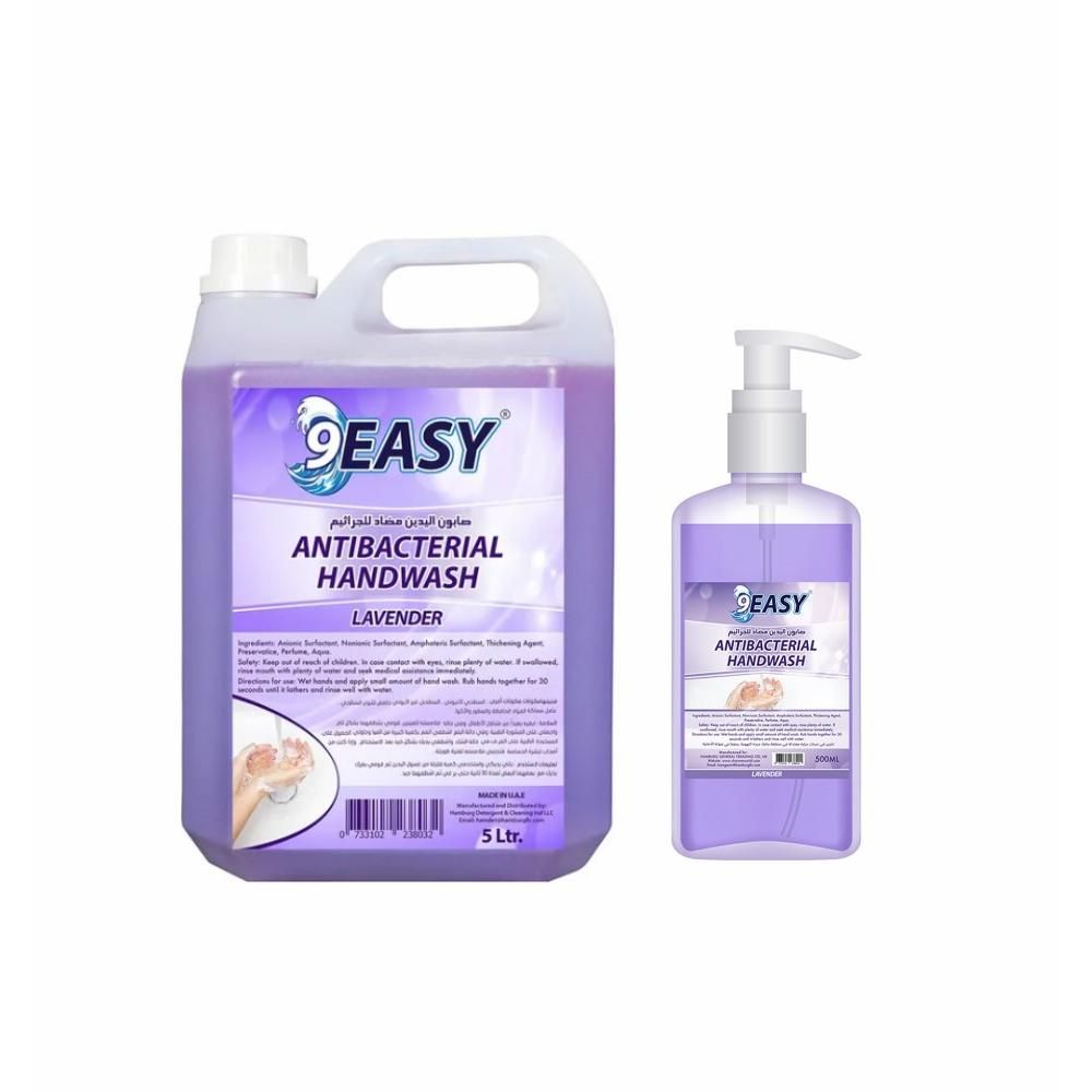 9Easy - Antibacterial Hand Wash Lavender - 5L + 500ml