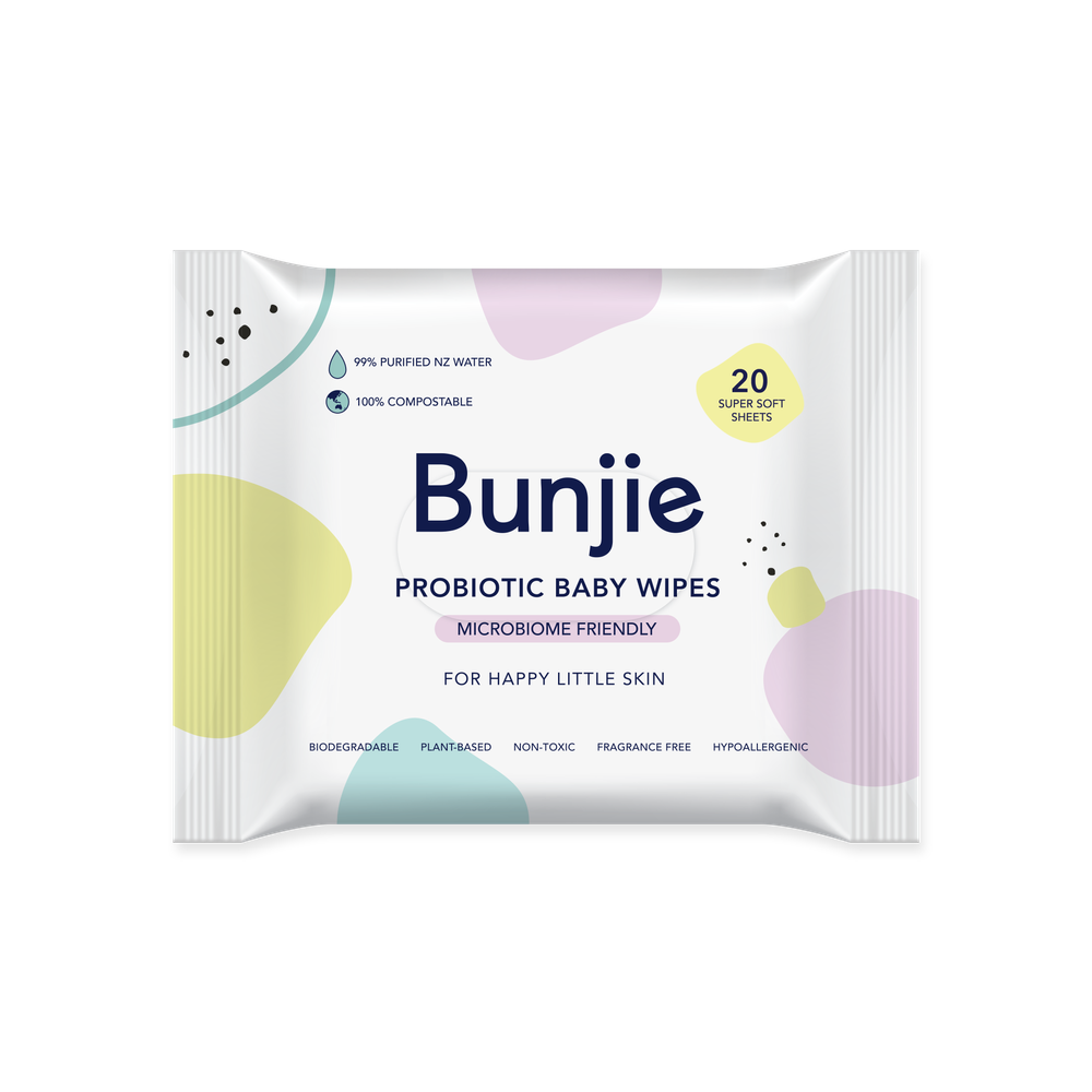 Bunjie - Probiotic Baby Travel Wipes - 20pcs