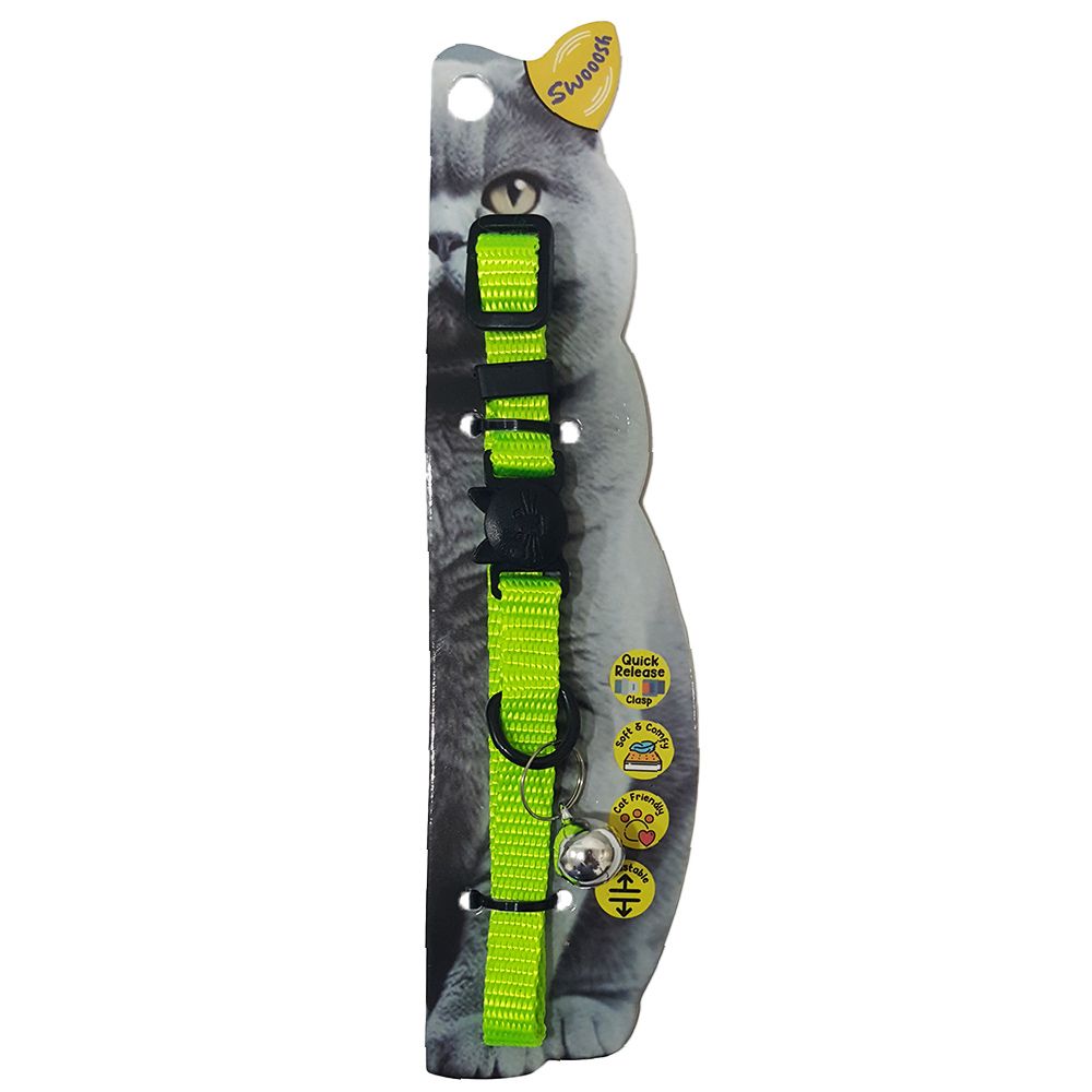 Nutrapet - Swooosh Simple And Calm Cat Collar - Light Green