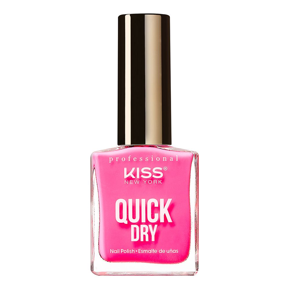 Kiss - Quick Dry Nail Polish - Hot Pink