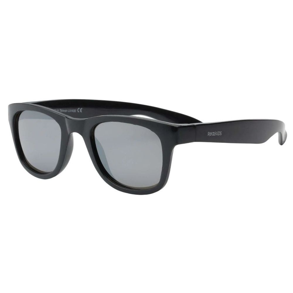 Real Shades - Surf Silver Mirror Lens Sunglasses - Black