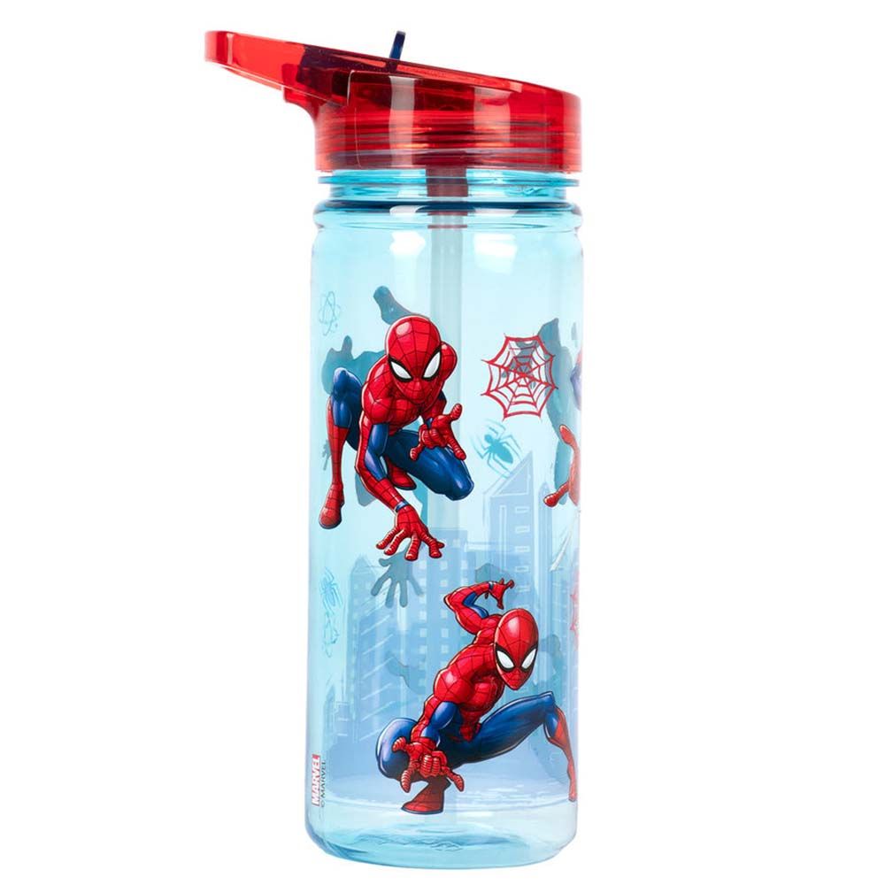 Fringoo - Plastic Bottle w/ Straw - Spiderman- 580 ml