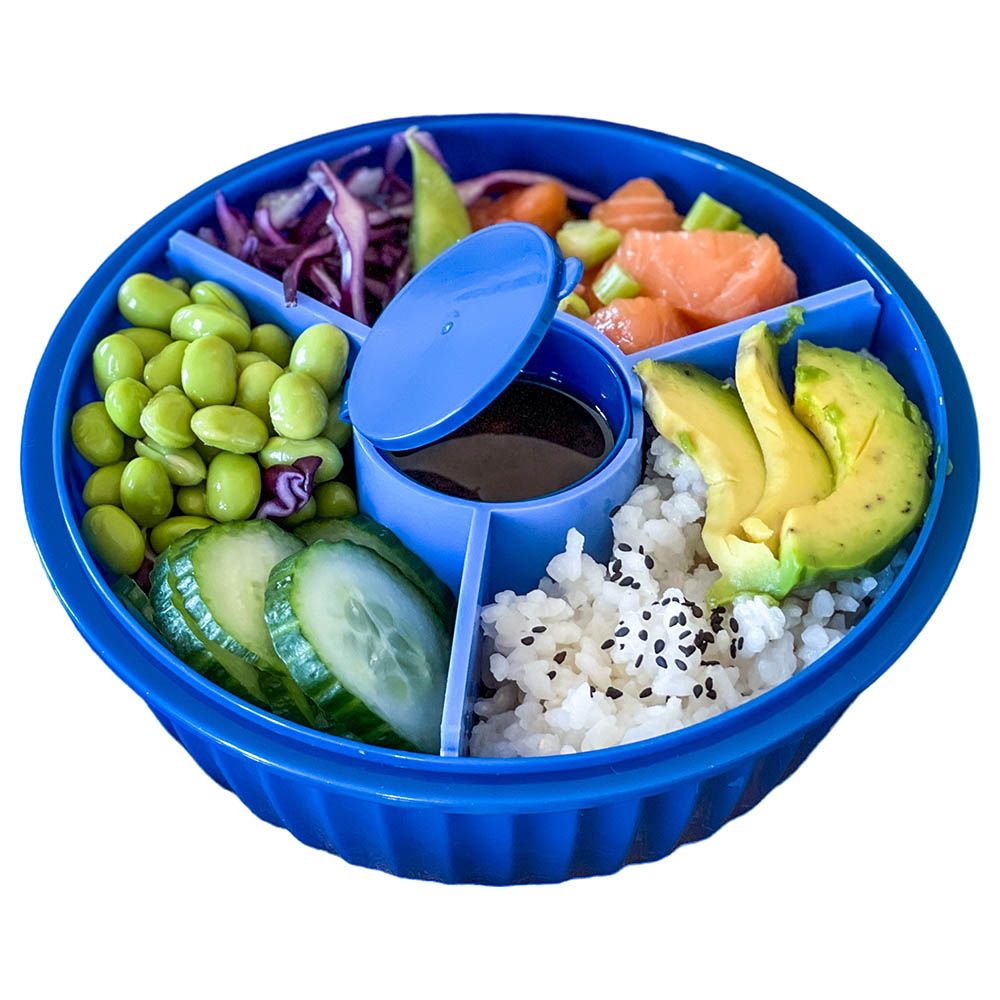 Yumbox - 3 Part Divider Poke Bowls - Hawaii Blue