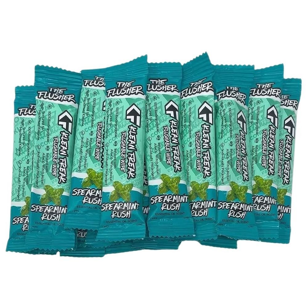 Klean Freak - The Flusher Wipes - Spearmint Rush - 20 Pcs