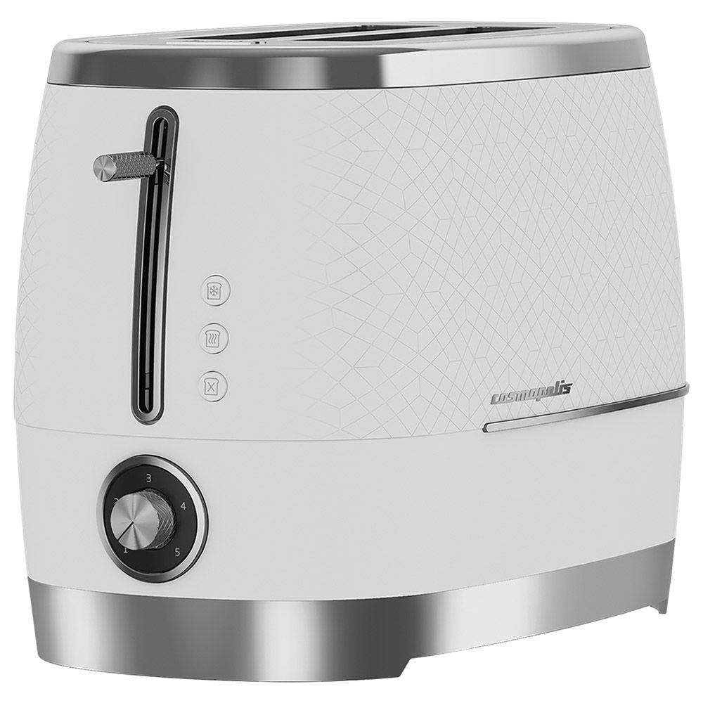 Beko - Cosmopolis 2 Slice Toaster - White/Chrome - 870 W