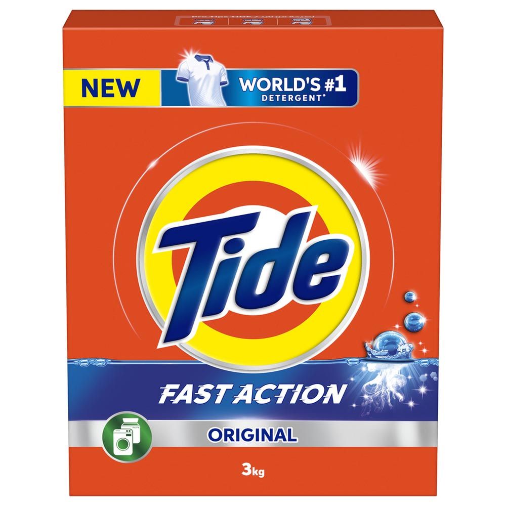 Tide - Fast Action Original Laundry Detergent Powder - 3 Kg