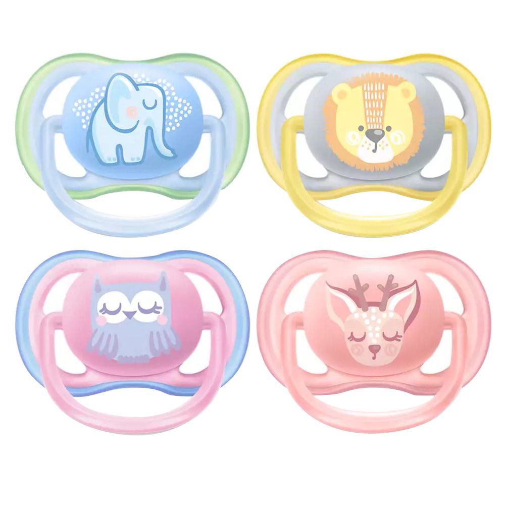 Philips - Avent SIL Ultra Air Free Flow Soother - 0-6M - Deco - 2 pcs