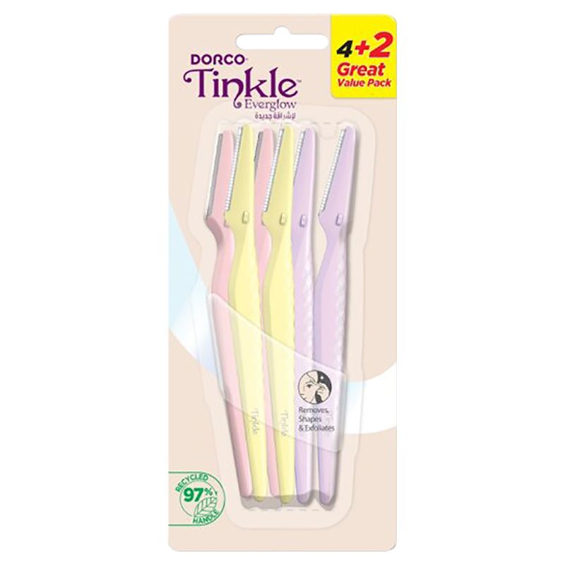 Dorco - Tinkle Everglow Eyebrow Razor - Pack of 6