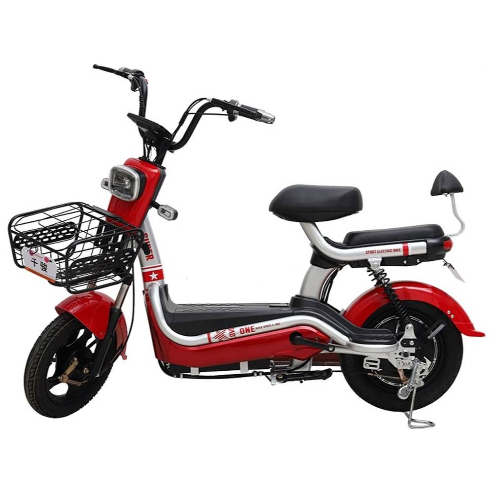 Megawheels - Power Shopper The Ultimate Grocery Pedal Assist E-Bike - Red