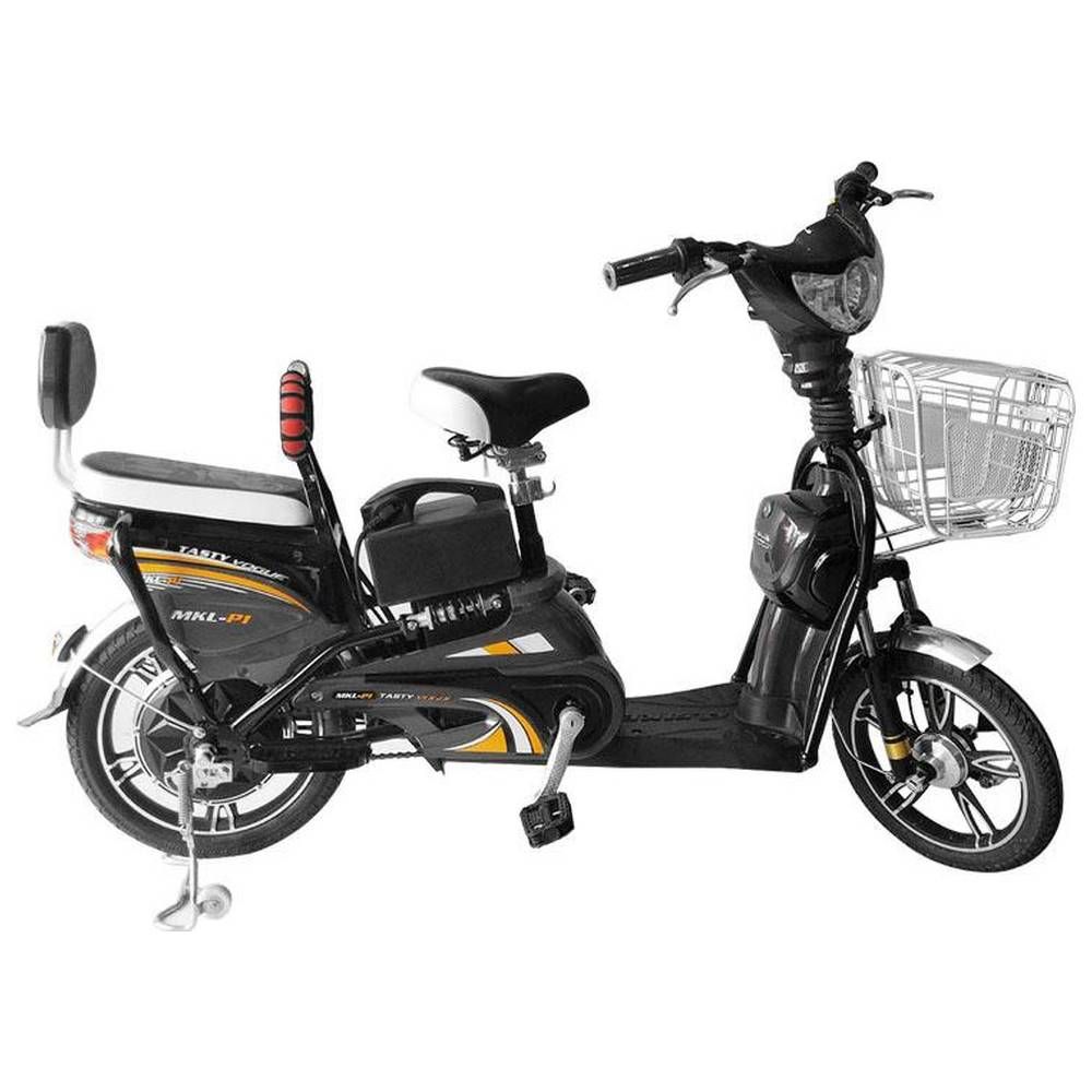 Megawheels - SwiftCart The Ultra-Light Grocery E-Bike - Black - 16 Inch