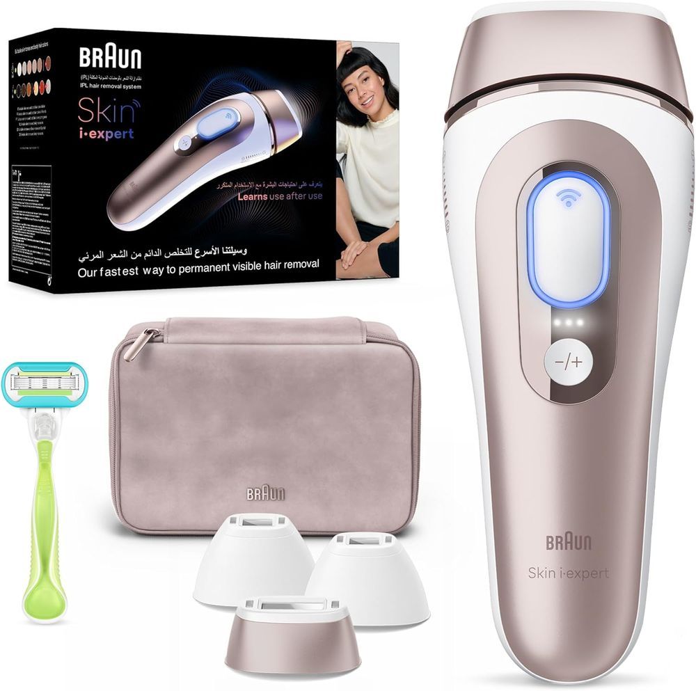 Braun - IPL Skin I Expert Hair Removal With Pouch, Venus Razor And 3 Heads