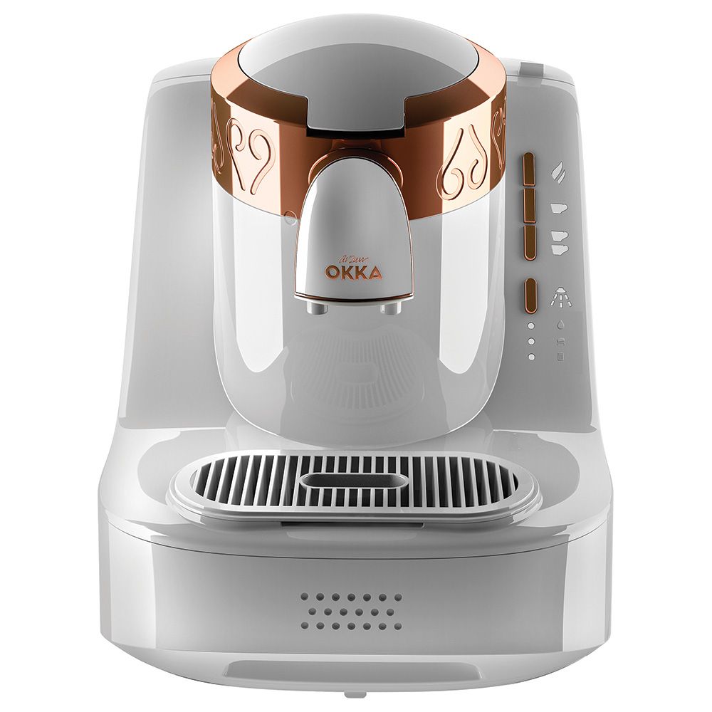 Arzum Okka - Turkish Coffee Maker - White & Copper 