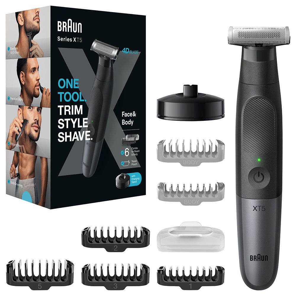 Braun - Series XT5 X Styler Hybrid Face And Body Trimmer Kit