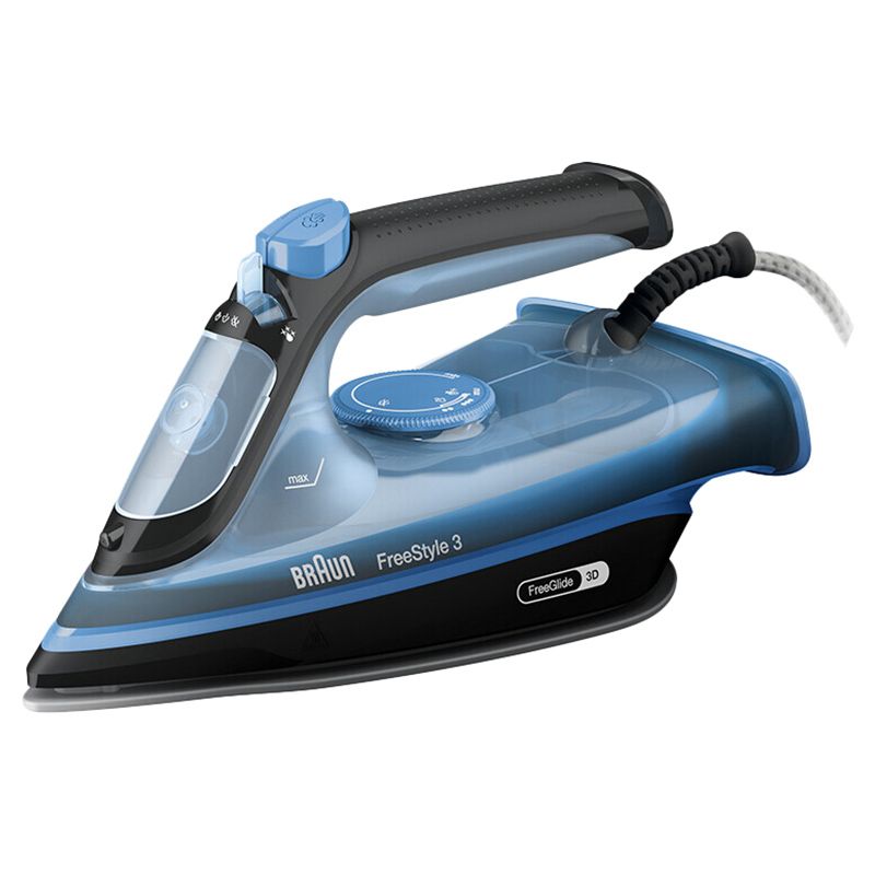 Braun - FreeStyle 3 Steam Iron - Black/Blue - 2400 W