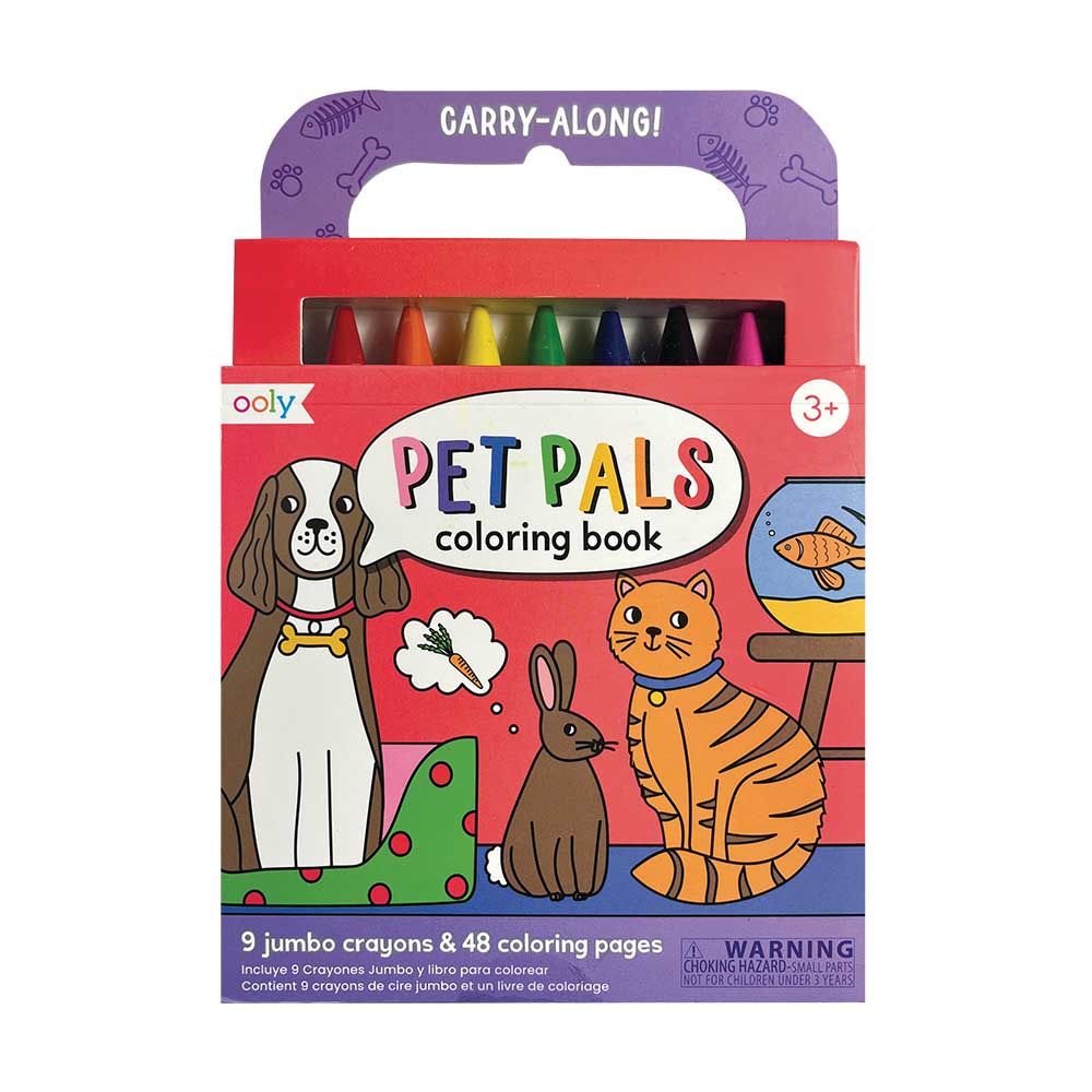 Ooly - Carry Along Crayon And Coloring Book Kit - Pet Pals