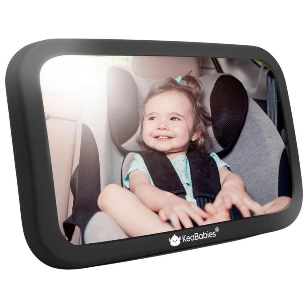 Keababies - Baby Car Seat Mirror - Matte Black - L