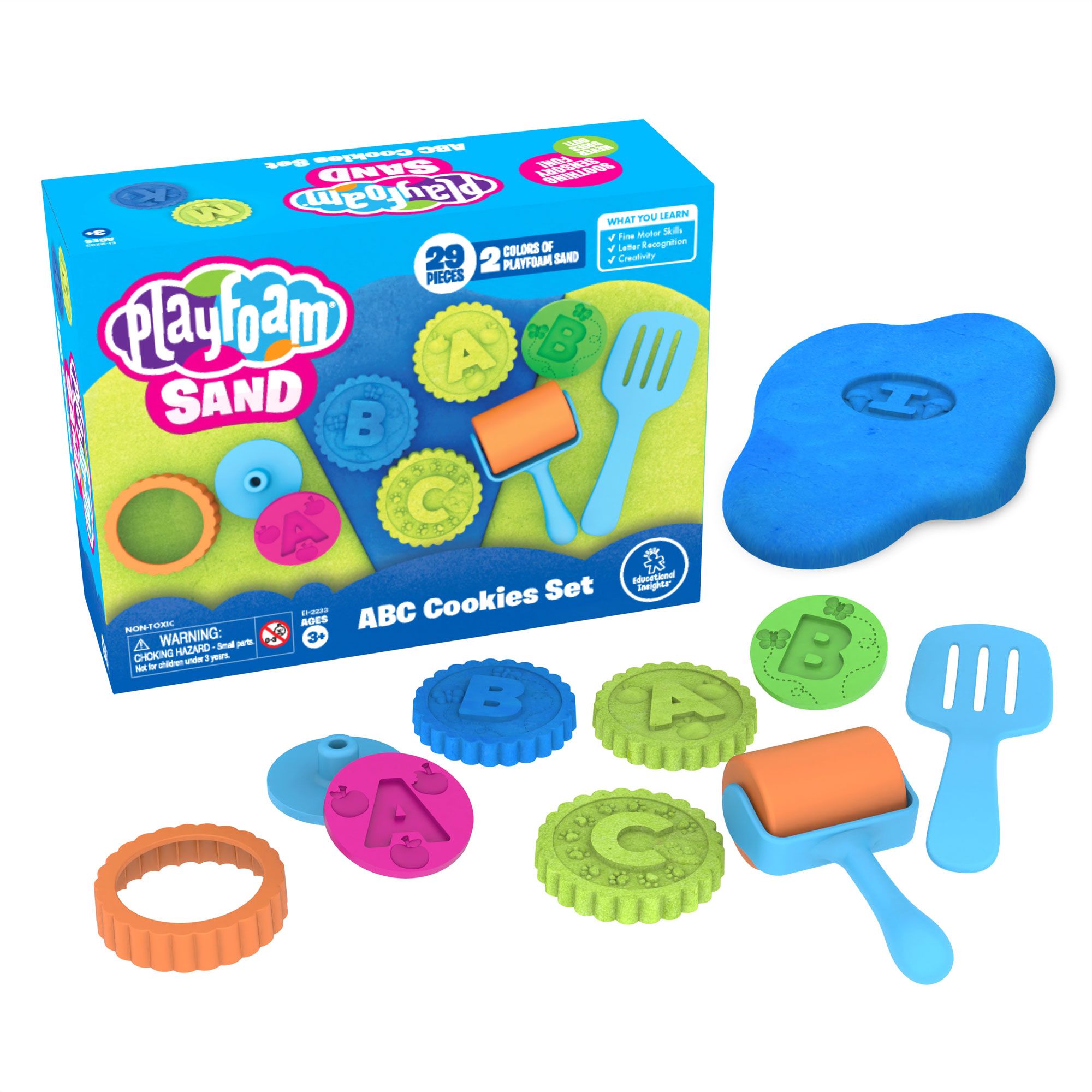 Learning Resources - Educational Insights Playfoam Sand ABC Cookies Play Sand Toy Set