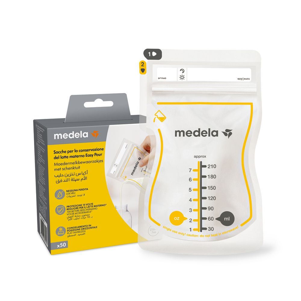 Medela - Easy Pour Breast Milk Storage Bags - Pack of 50