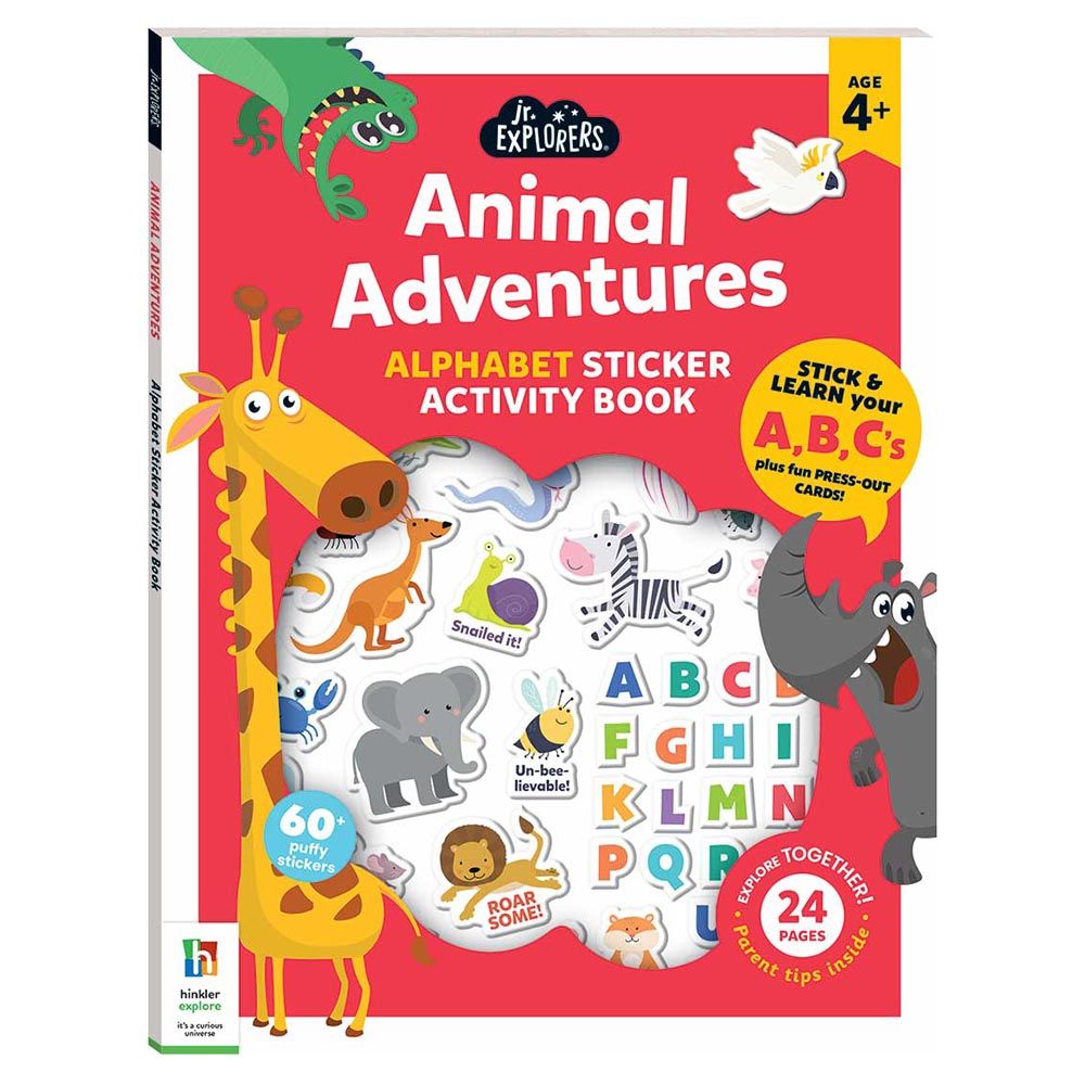 Hinkler - Junior Explorers: Animal Adventures Alphabet Sticker Activity Book