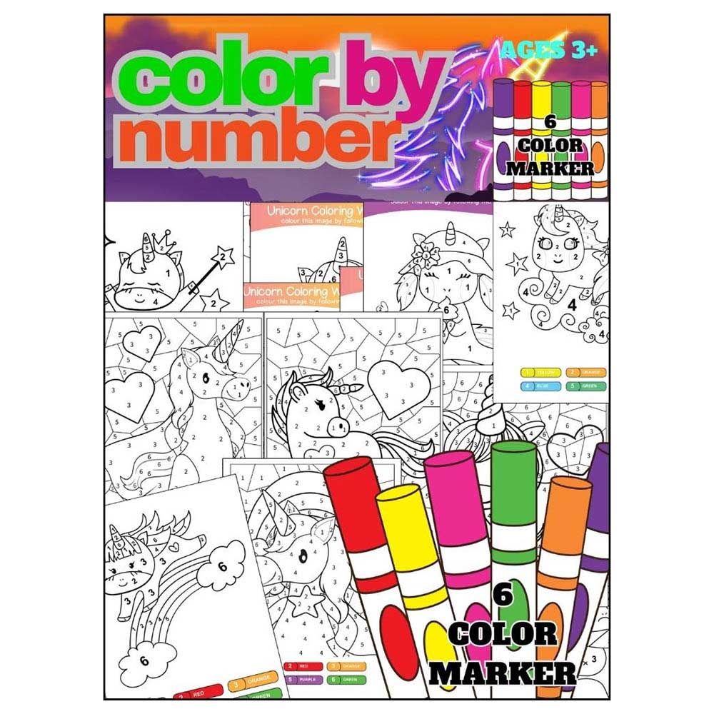 Just Kidding - Unicorn Color By Number Book