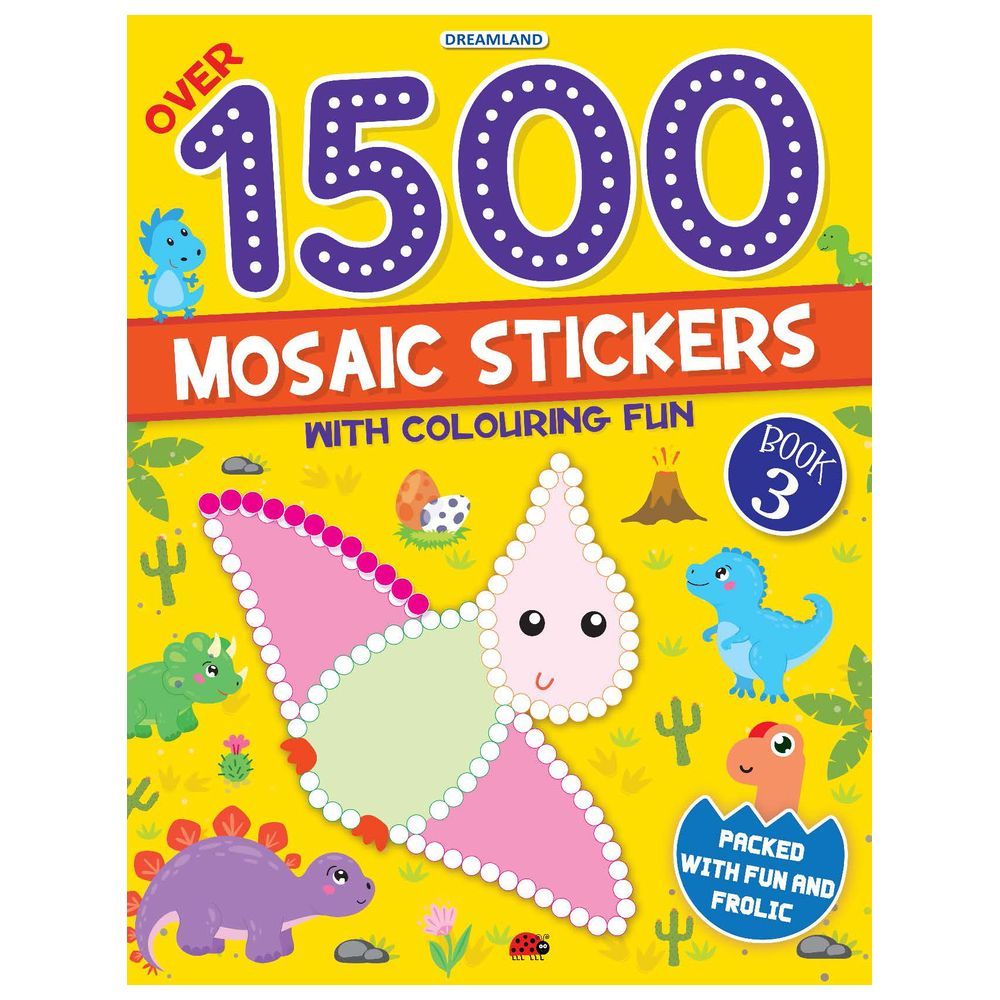 1500 Mosaic Stickers Book 3 With Colouring Fun