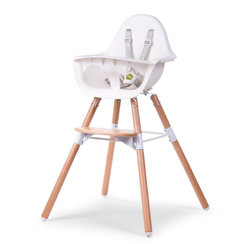 CHILDHOME Evolu 2 Chair with Bumper - Natural / White