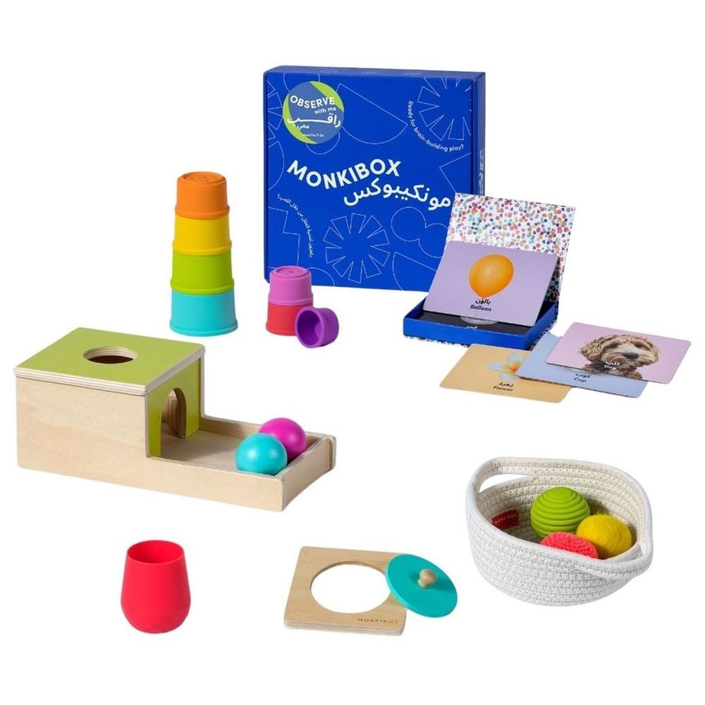 MonkiBox - Kids Montessori PlayBox - Observe With Me (7-8+ Months)