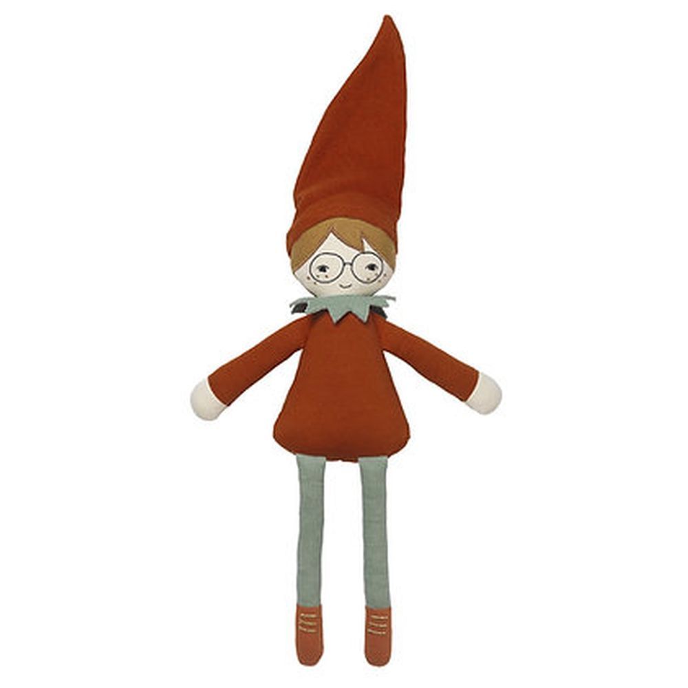 Fabelab - Christmas Organic Elf Doll - Hugo - Red