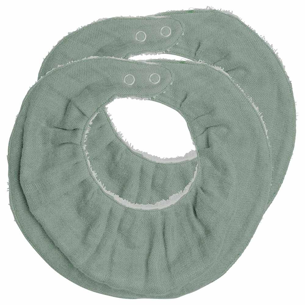 Fabelab - Organic Ruffle Bib - Eucalyptus - 2pcs