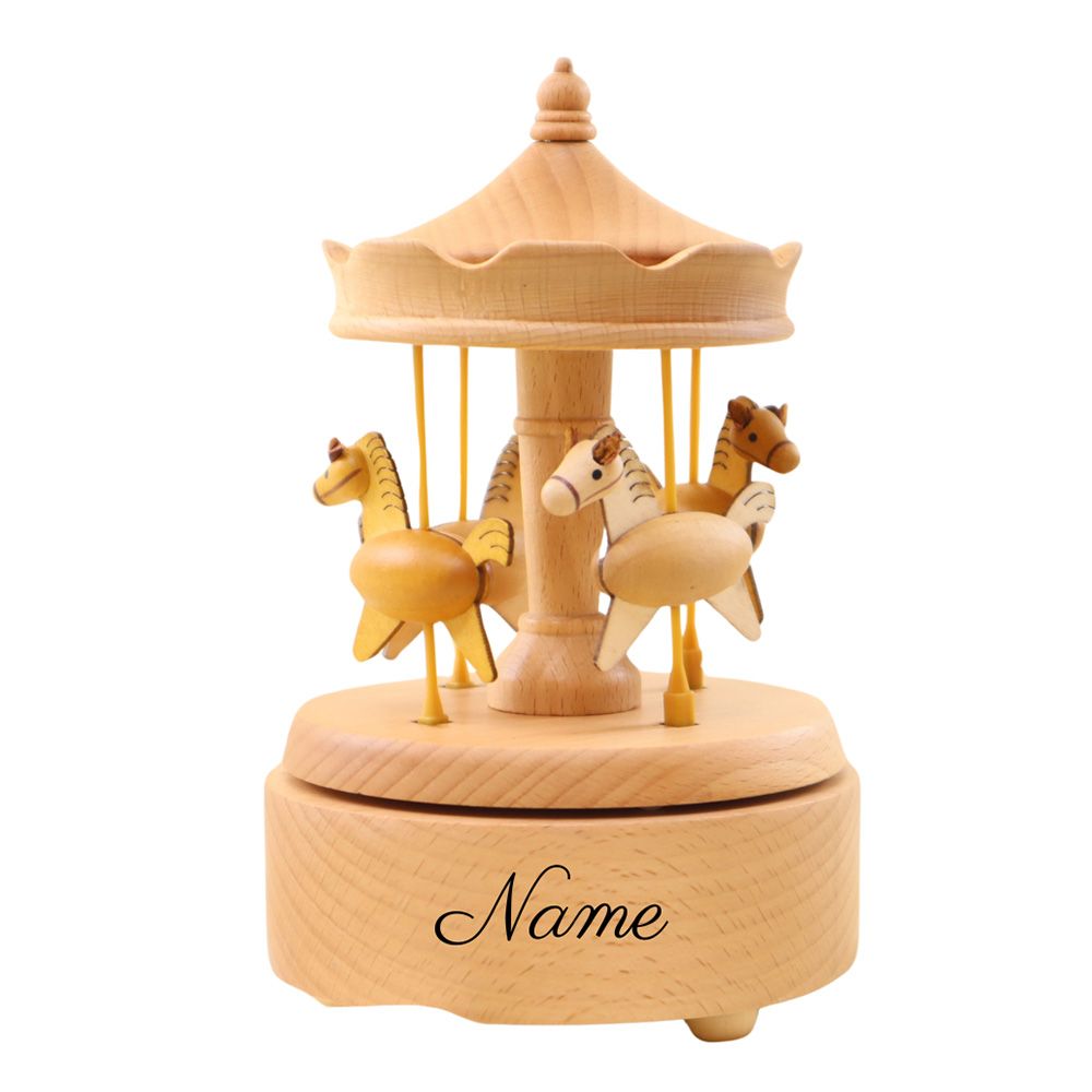 Mommy's Charms - Personalized Music Carousel - Horse 