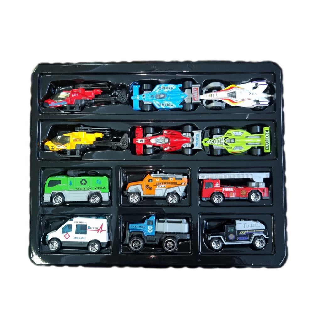 Jawda - 1:64 Die Cast Cars - 12 Pcs - Design May Vary