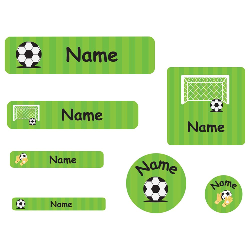 Mylabels - Personalized Shoe Labels - Soccer - Pack of 12