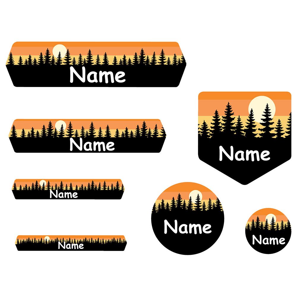 Mylabels - Personalized Shoe Labels - Forest Sky - Pack of 12