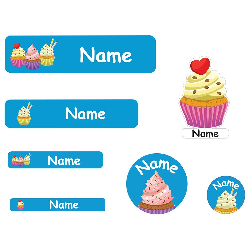 Mylabels - Personalized Shoe Labels - Sweet Cup Cake - Pack of 12