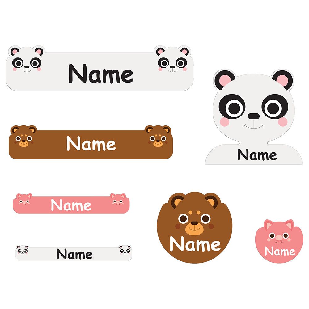 Mylabels - Personalized Shoe Labels - Chubby Animals - Pack of 12