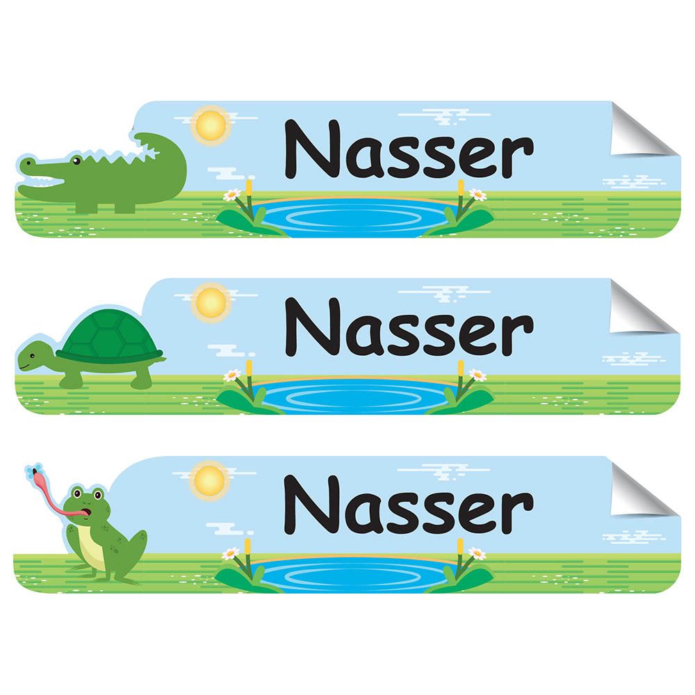 Mylabels - Personalized Iron On Labels - Aquatic Animals - Pack of 50