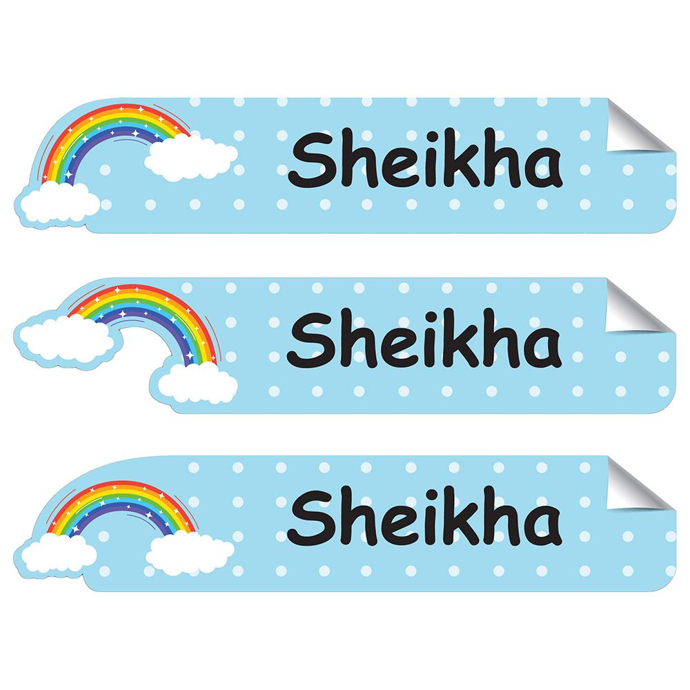 Mylabels - Personalized Iron On Labels - Rainbow Cloud - Pack of 50