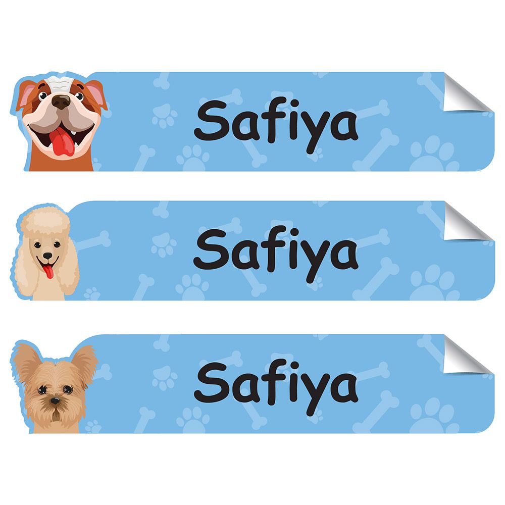 Mylabels - Personalized Iron On Labels - Lovely Dogs - Pack of 50