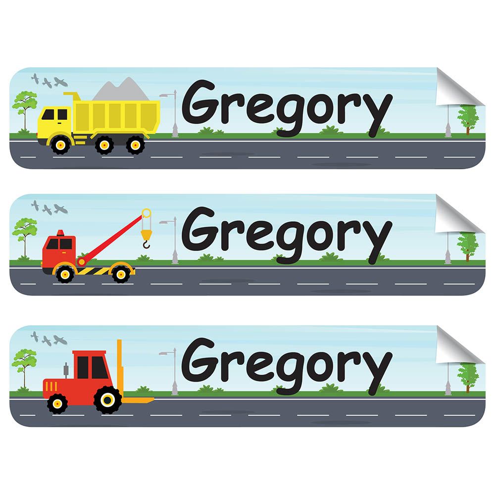 Mylabels - Personalized Labels - Heavy - Duty Truck - Pack of 30 - Large