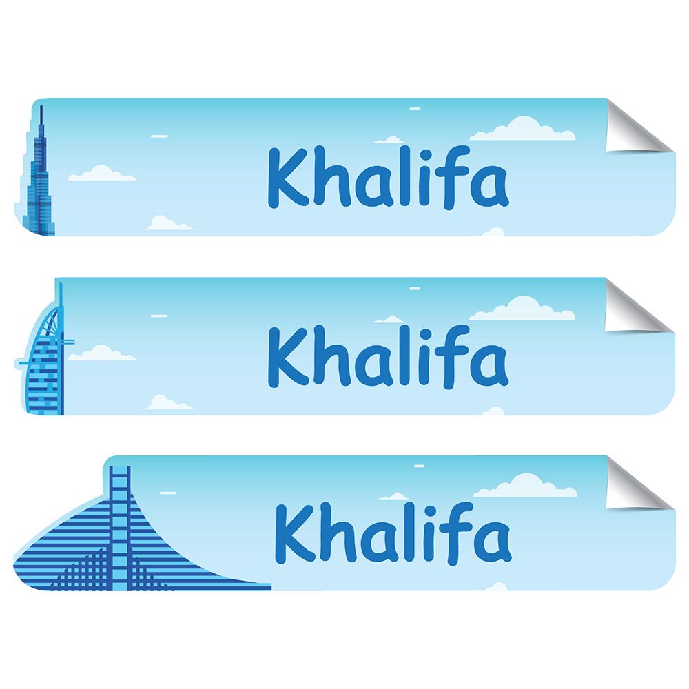 Mylabels - Personalized Labels - Dubai Skyline - Pack of 30 - Large