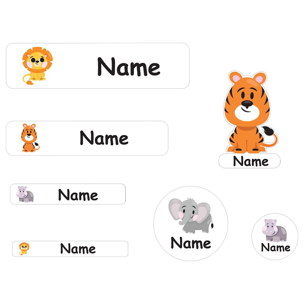 Mylabels - Personalized Labels - Jungle Animals - Pack of 107