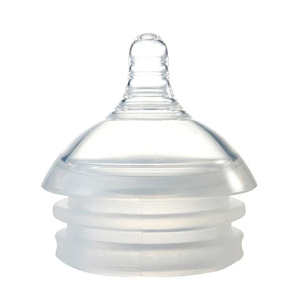 Mamachi - Baby Bottle 1-Hole Silicone Nipple - Clear - 3-6M