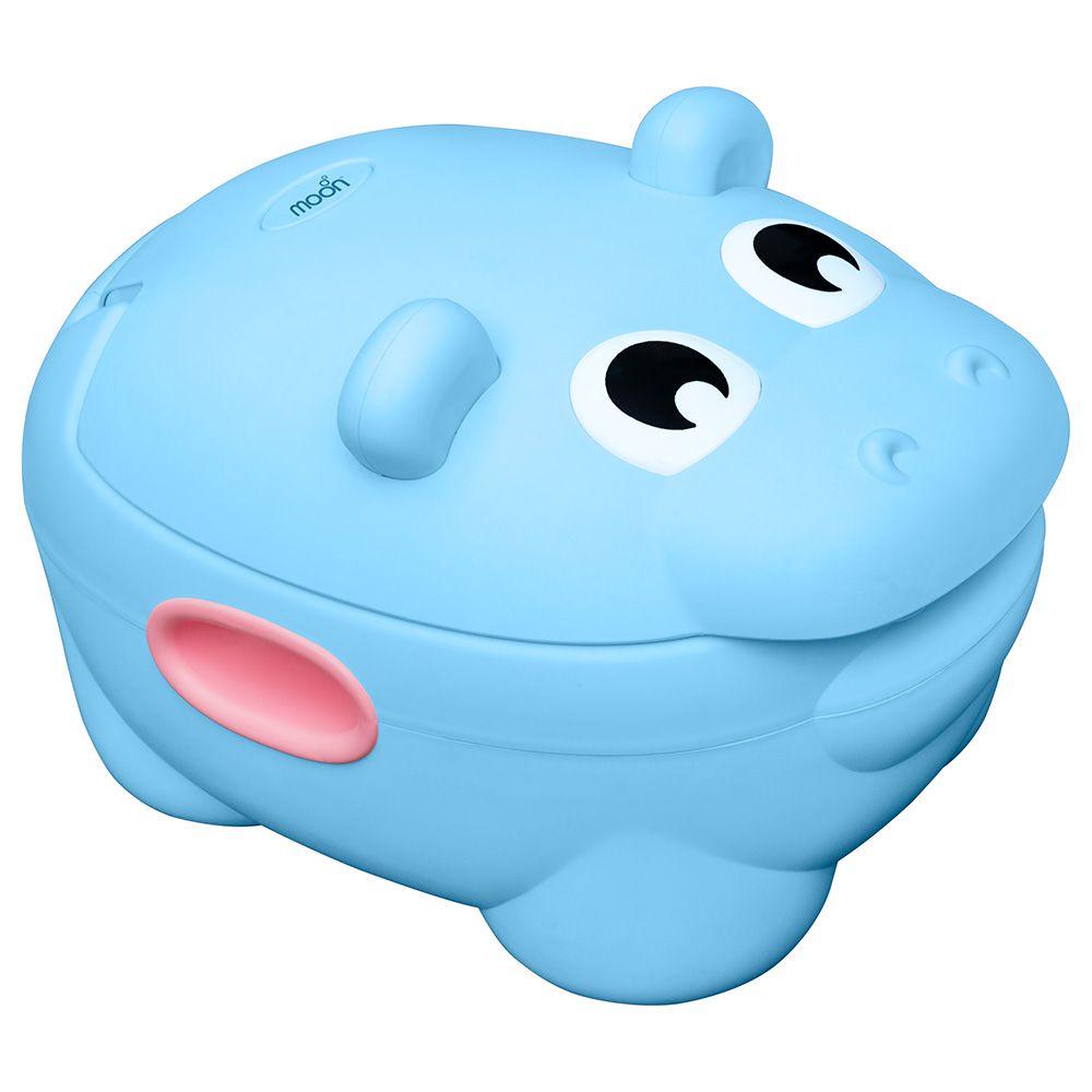 Moon - Baby Hippo Potty With PU Cushion - Blue