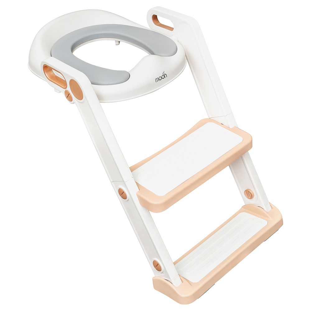 Moon - Step Stool Potty Trainer Seat - White/Gold