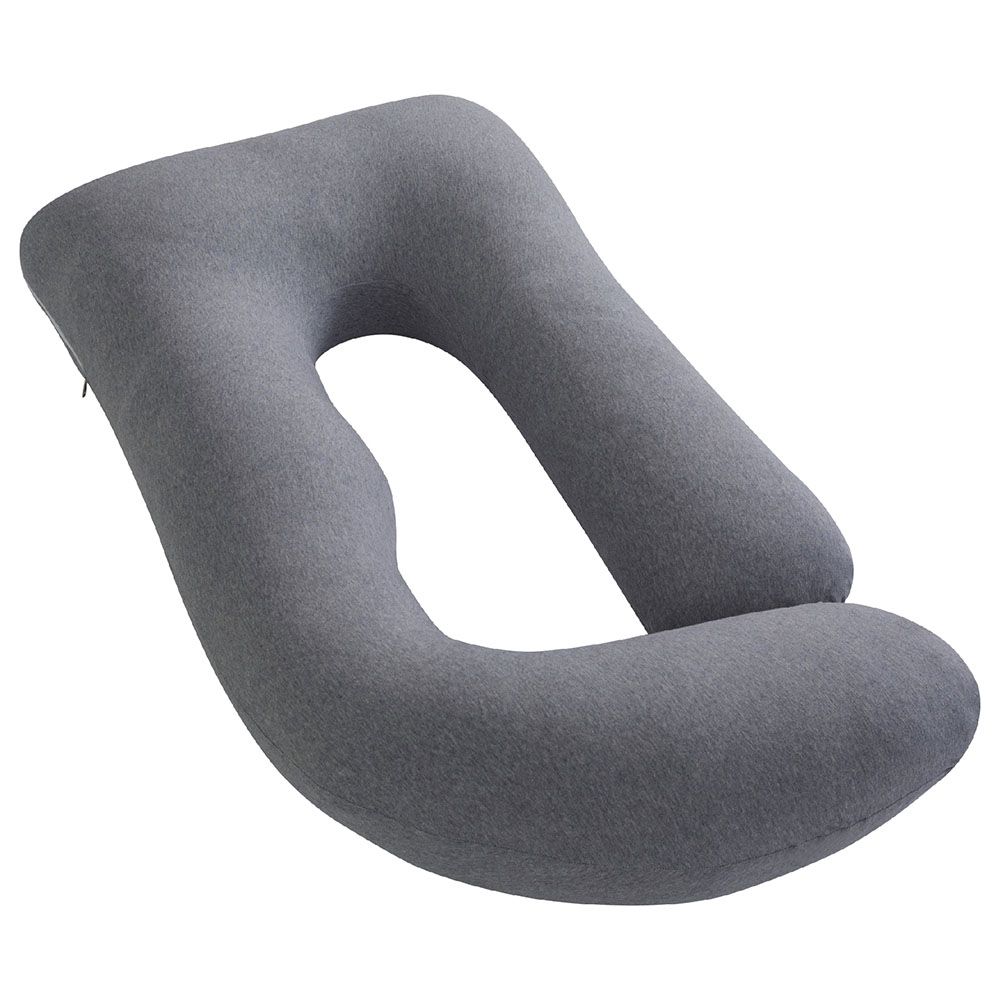 Moon - Organic U Shaped Contour Maternity Pillow - Grey