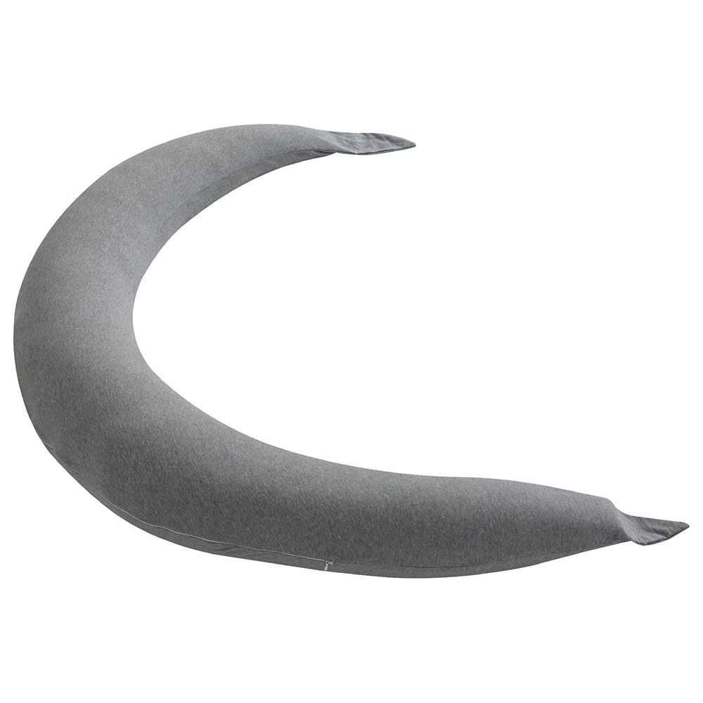 Moon - Organic Crescent Maternity Pillow - Light Grey